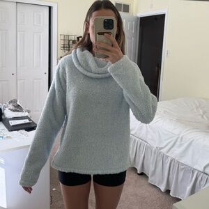 SO Light Blue Cowl Neck Sweater